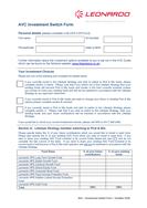 AVCs investment switch form