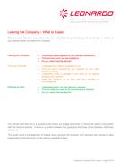 Leaving the Company - what to expect guide