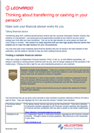 Thinking of transferring your pension? - How to find the right financial adviser for you